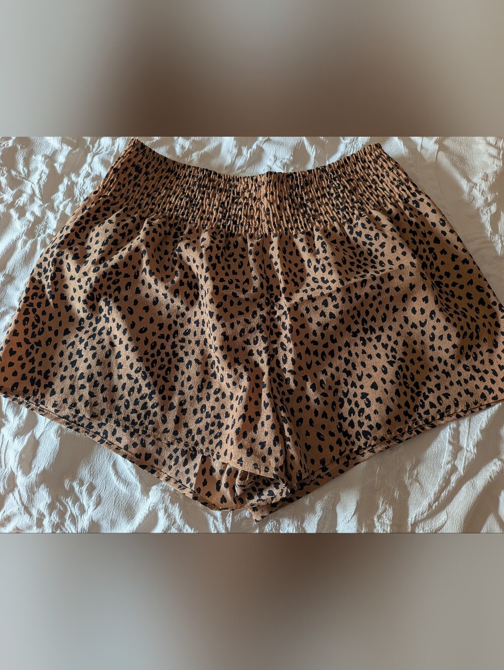 Shein Crepe Lightweight Material Animal Print Shorts